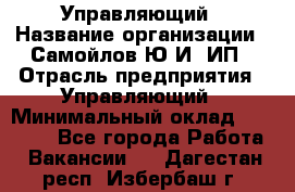 Управляющий › Название организации ­ Самойлов Ю.И, ИП › Отрасль предприятия ­ Управляющий › Минимальный оклад ­ 35 000 - Все города Работа » Вакансии   . Дагестан респ.,Избербаш г.